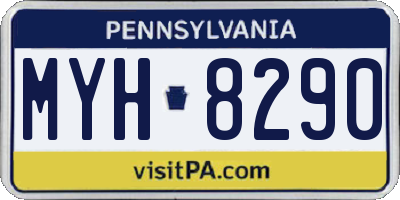 PA license plate MYH8290