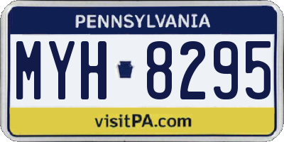 PA license plate MYH8295