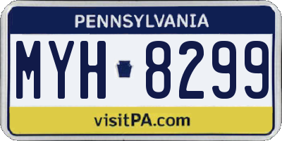 PA license plate MYH8299