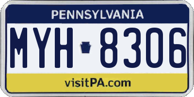 PA license plate MYH8306