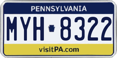 PA license plate MYH8322