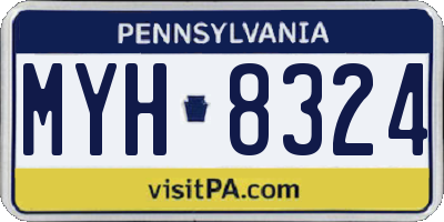 PA license plate MYH8324