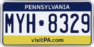 PA license plate MYH8329