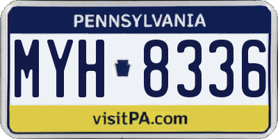 PA license plate MYH8336