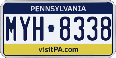 PA license plate MYH8338