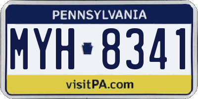 PA license plate MYH8341