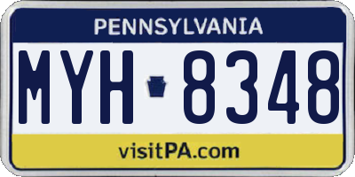 PA license plate MYH8348