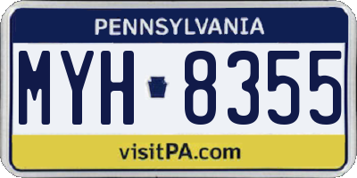 PA license plate MYH8355