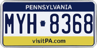 PA license plate MYH8368