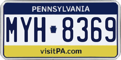 PA license plate MYH8369