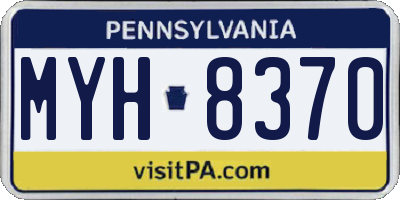 PA license plate MYH8370