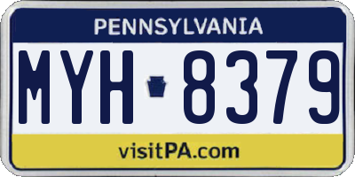 PA license plate MYH8379