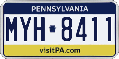 PA license plate MYH8411