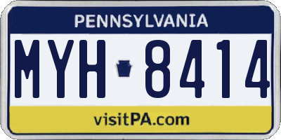 PA license plate MYH8414