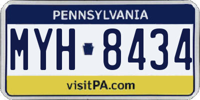 PA license plate MYH8434