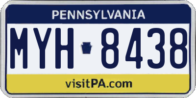 PA license plate MYH8438