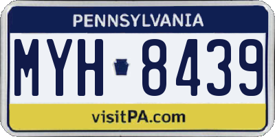 PA license plate MYH8439
