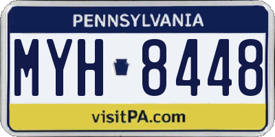 PA license plate MYH8448