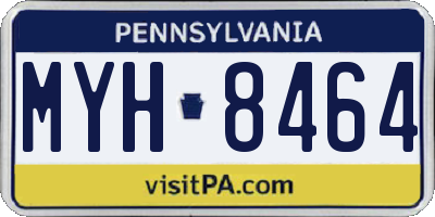 PA license plate MYH8464