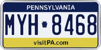 PA license plate MYH8468