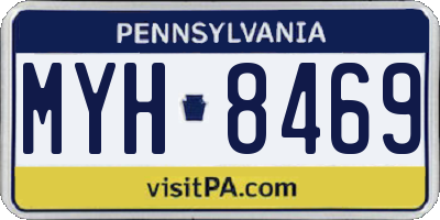PA license plate MYH8469