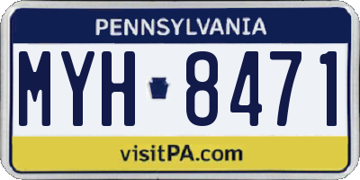 PA license plate MYH8471