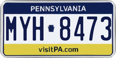 PA license plate MYH8473