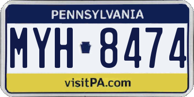PA license plate MYH8474