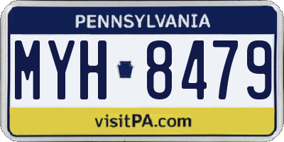 PA license plate MYH8479