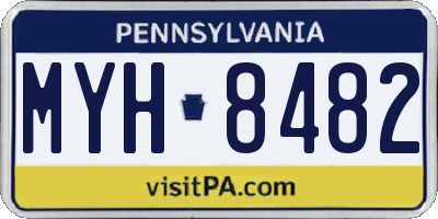 PA license plate MYH8482