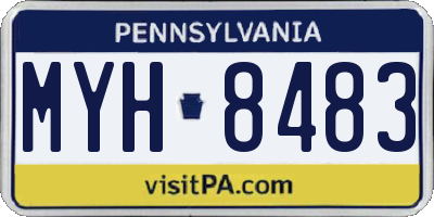 PA license plate MYH8483