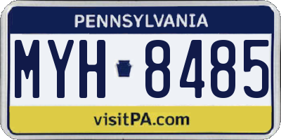 PA license plate MYH8485