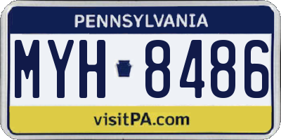 PA license plate MYH8486