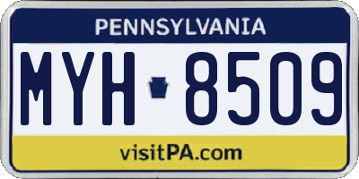 PA license plate MYH8509