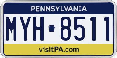 PA license plate MYH8511