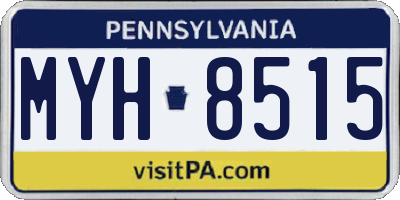 PA license plate MYH8515