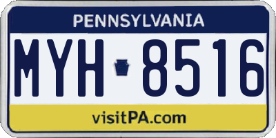 PA license plate MYH8516