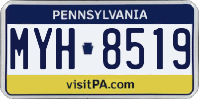 PA license plate MYH8519