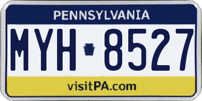 PA license plate MYH8527