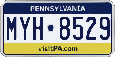 PA license plate MYH8529