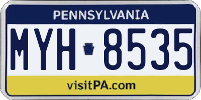 PA license plate MYH8535