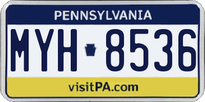 PA license plate MYH8536