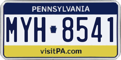 PA license plate MYH8541