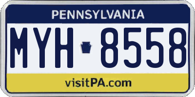 PA license plate MYH8558