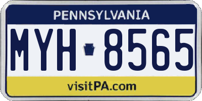 PA license plate MYH8565