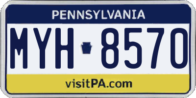 PA license plate MYH8570