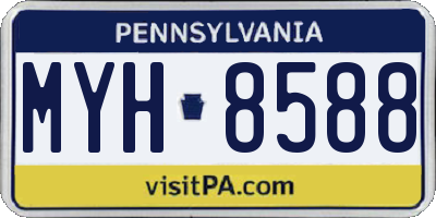 PA license plate MYH8588