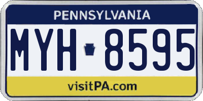PA license plate MYH8595