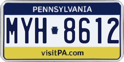 PA license plate MYH8612