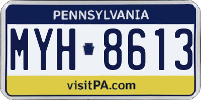 PA license plate MYH8613